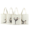 Xianghui Cheap Recyclable Cotton Fabric White Black Man Women's Tote Recycled Shopping Canvas Bag with Zipper