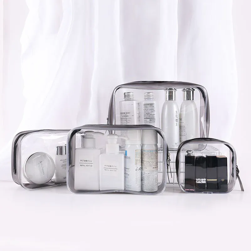Xianghui Travel Transparent Custom Logo Printing Waterproof Multifunctional PVC Makeup Cosmetic Bag