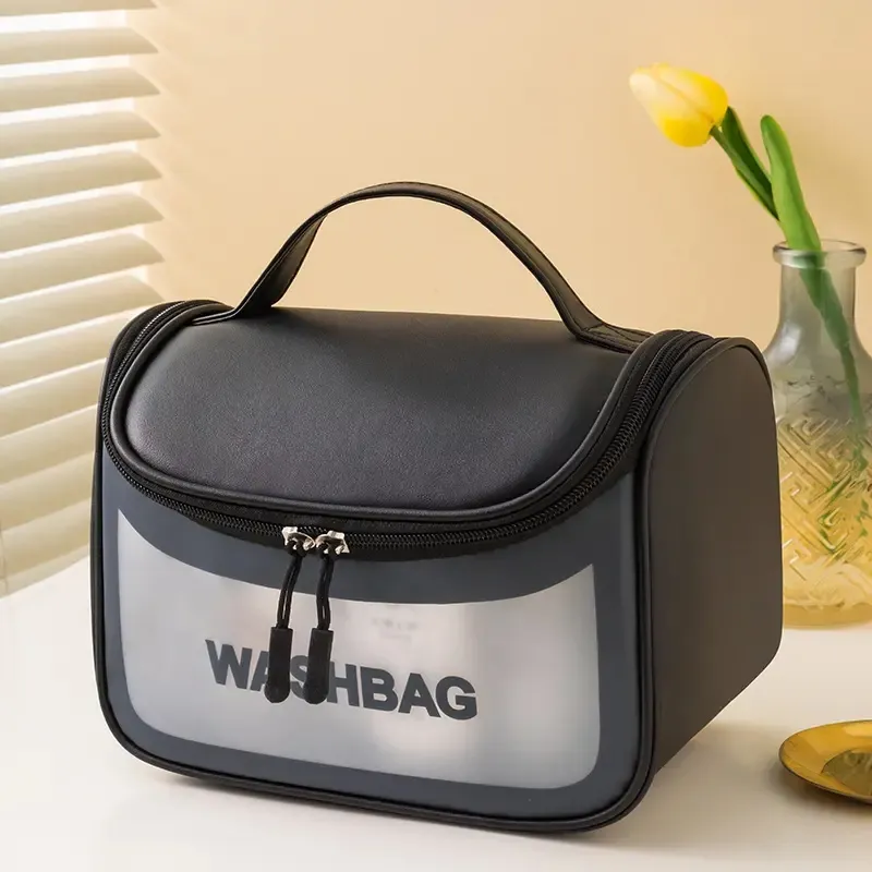 Xianghui New Transparent Women Makeup Bag Large Clear PVC Cosmetic Waterproof Makeup Cosmetic Bag