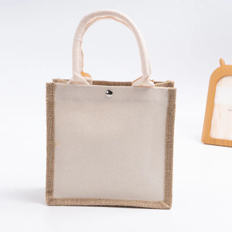 Xianghui Drawstring Custom Cotton Fabric Linen Tote Shopping Bag for outdoor
