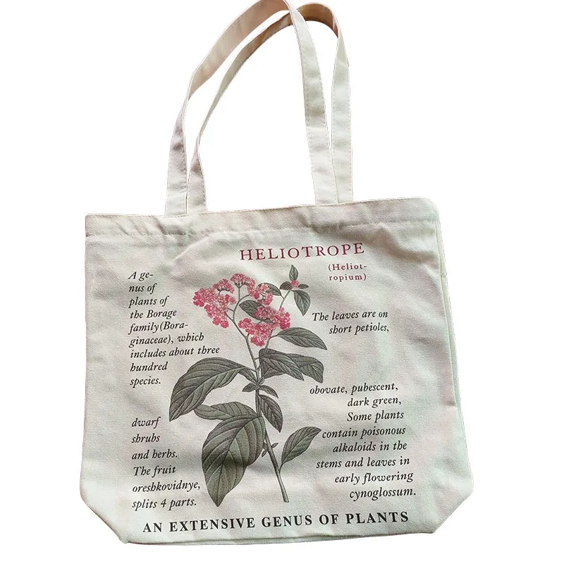 Custom Logo Printed Recyclable Plain Cotton Canvas Shopping Tote Bag