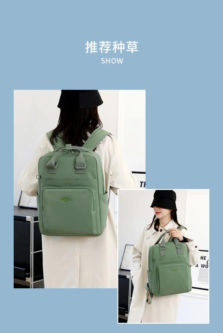 Xianghui Women Backpack Cross Border Water Resistant Nylon Backpack Versatile Custom Logo Schoolbag