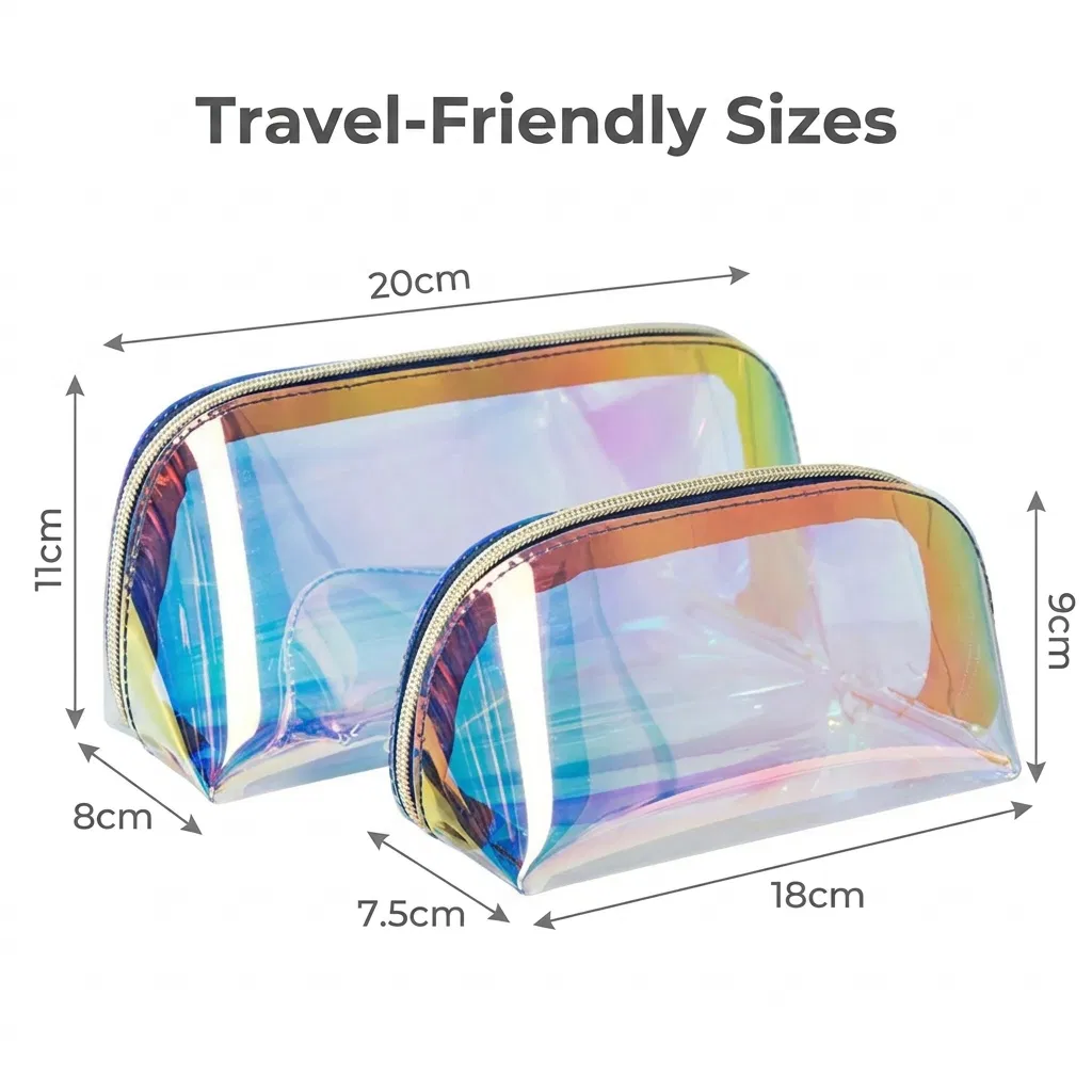 Xianghui Custom Bags Packaging Gift Make up PVC Zipper Cosmetic Wash Beauty Makeup Brush Bag