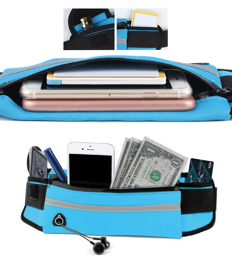 Wholesale Adjustable Outdoor Sport Water Resistant Running Jogging Waist Bag Promotional Waterproof Bag
