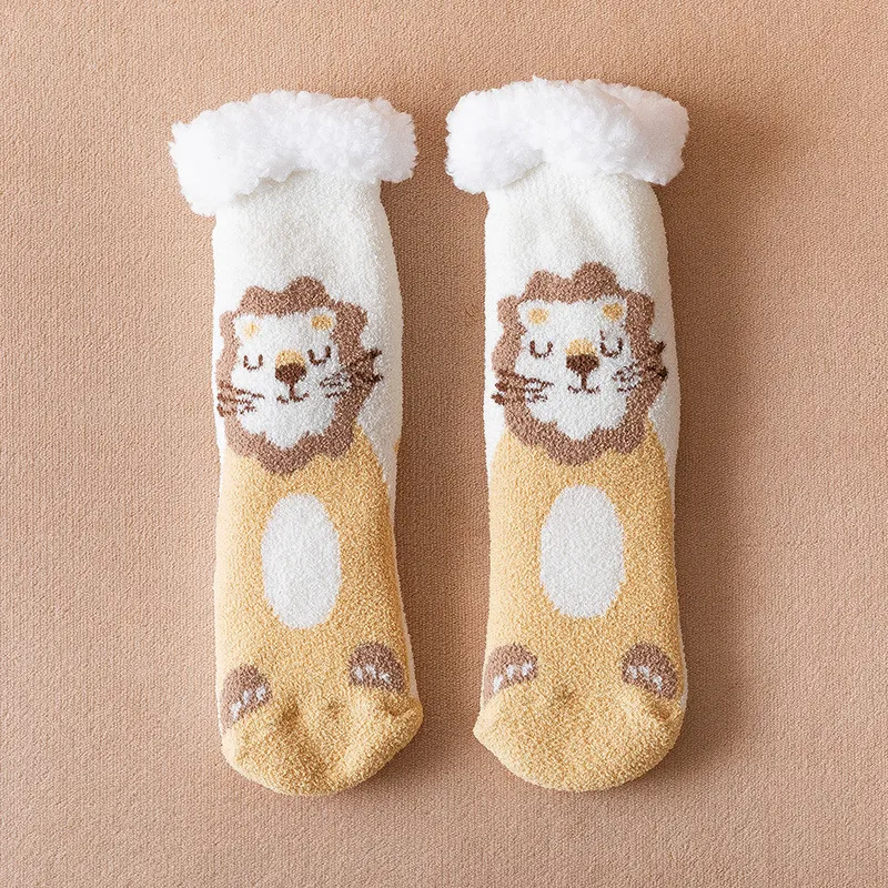 Xianghui Coral Fleece Socks Female Christmas Home Sleeping Towel Warm Socks