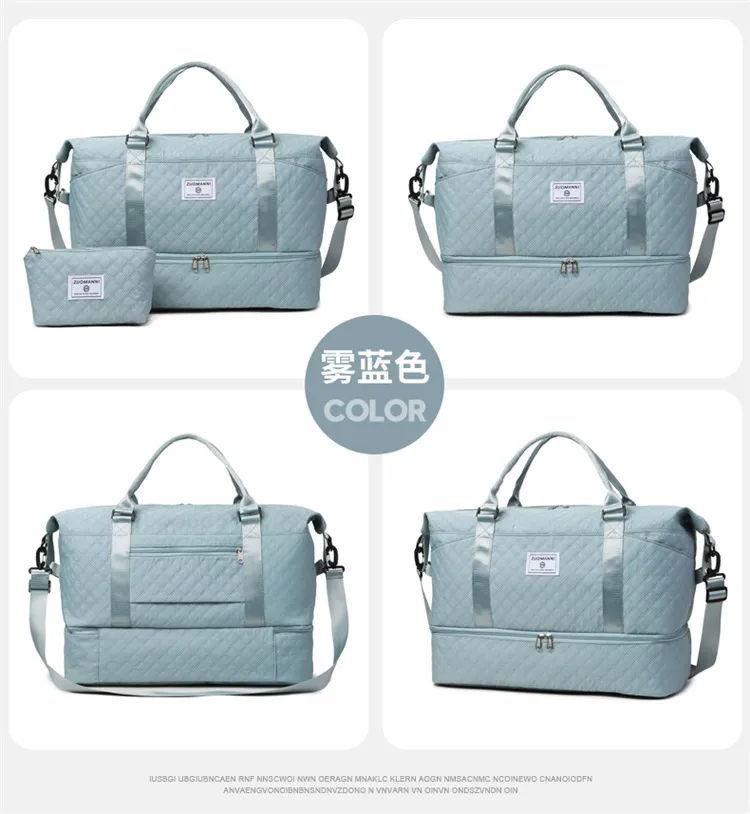 Xianghui Large Capacity Travel Bag Women Short Trip Convenient Luggage Bag Storage Wet Dry Separate Sports Gym Tote