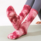 Xianghui Professional Non-Slip Tie Dye Indoor Yoga Crew Socks with Terry