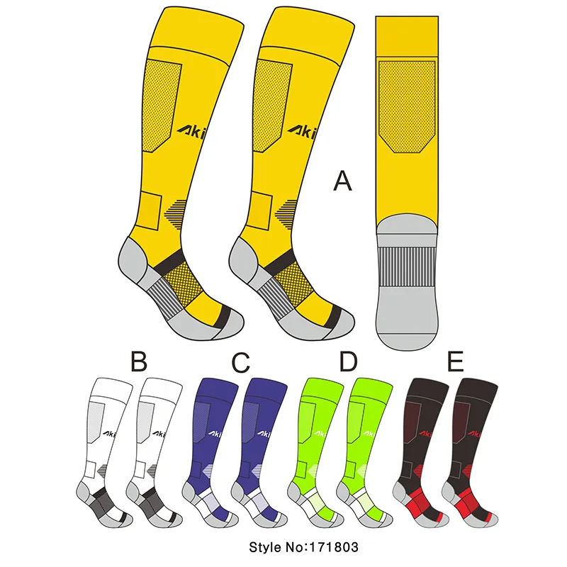 Xianghui Custom Long Soccer Socks Jacquard Knitted Rugby Socks