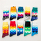 Xianghui Wholesale Custom Pattern Jacquard Tube Happy Combed Cotton Crew Socks
