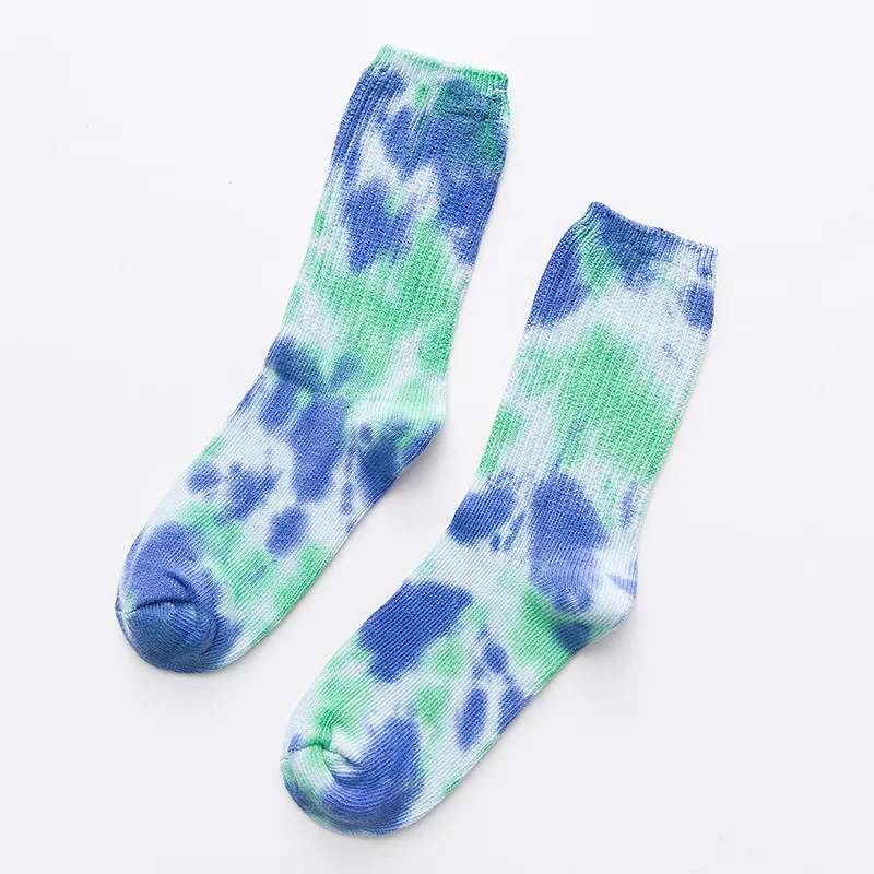 Xianghui Custom Funny Tube Cotton Crew Tie Dye Happy Socks for Unisex