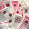 Xianghui Custom Cute Pink Bear Print Colored Plaid Striped Letter Sports Casual Socks for Lady