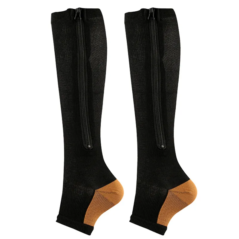 Xianghui Hot Sale Sport Type Breathable Skin and Compression Socks with Zipper