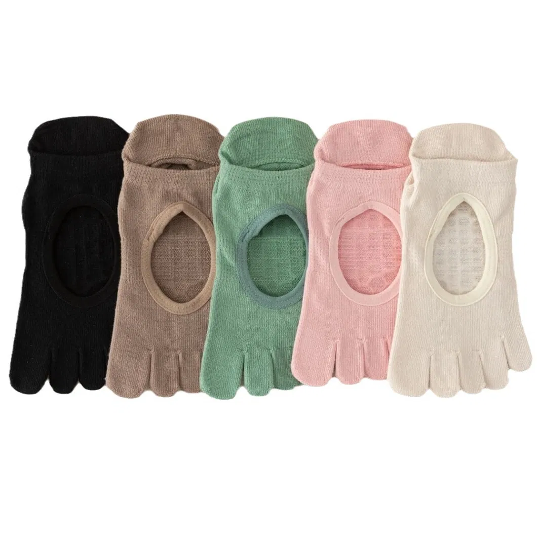 Xianghui Sweat Wicking Pilates Cotton Non-Slip Floor Toe Low-Cut Sport Yoga Socks