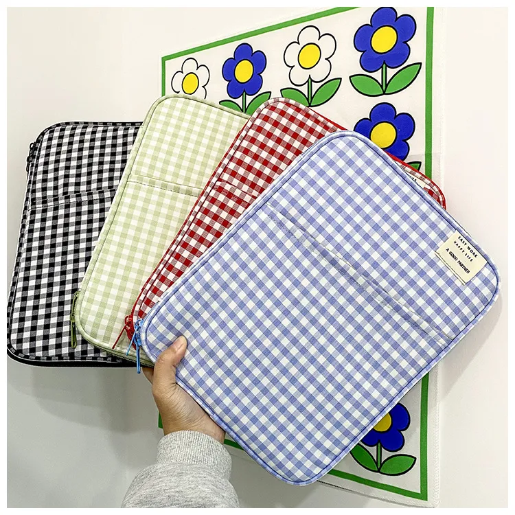 Xianghui Computer Bag Customized Check Pattern Laptop Sleeve Bag
