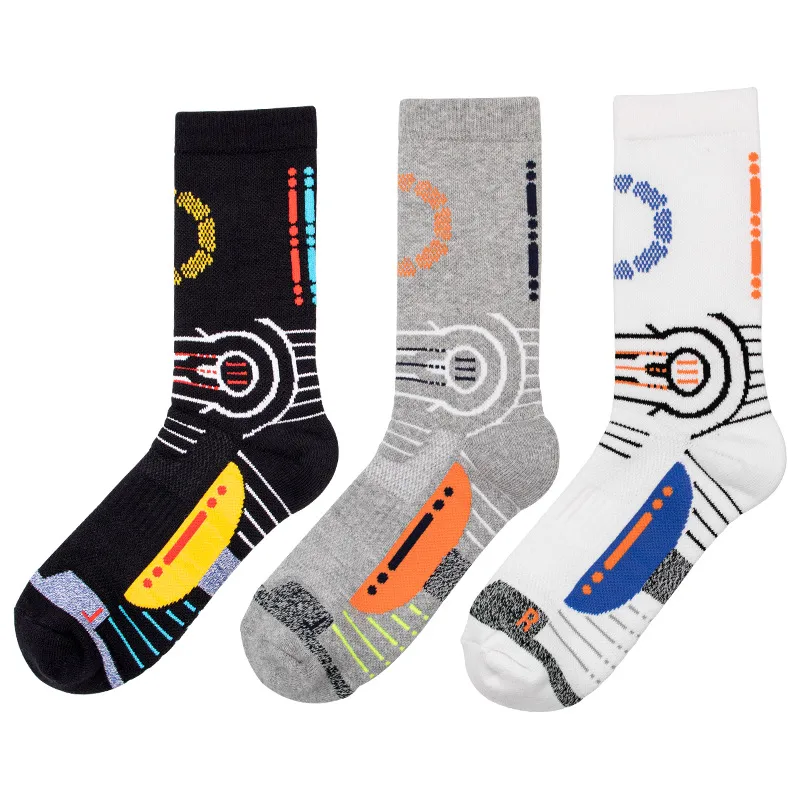 Xianghui Fashion Crew Breathable Thick Terry Basketball High Quality Men Sport Socks