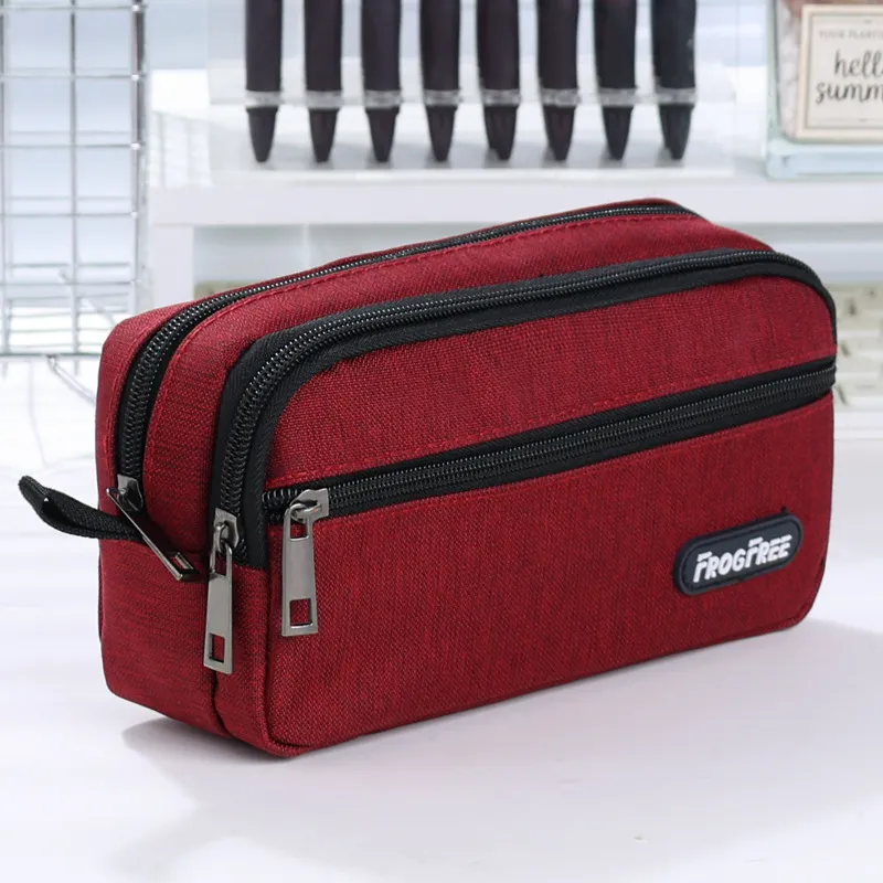 Customized Logo Wholesale Fashion Portable Pencil Case Small Student Oxford Pen Pencil Bag for School