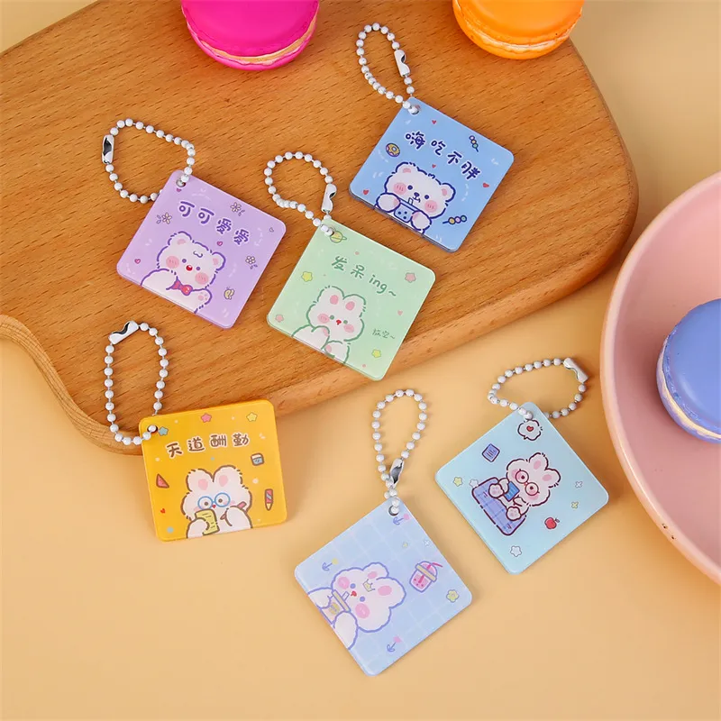 Xianghui Colorful Custom Patterns Animals Square Shape Acrylic Keychain