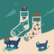 Xianghui High Quality Alien Planet Street Trendy Cotton Tube Socks