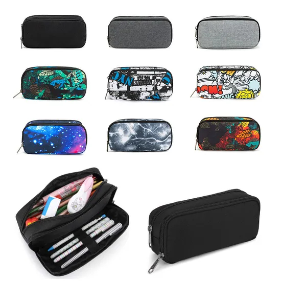 Wholesale Customized Colorful Silicone Pencil Box for Kids Big Capacity Gradient Silicone Pencil Bag for Men and Women