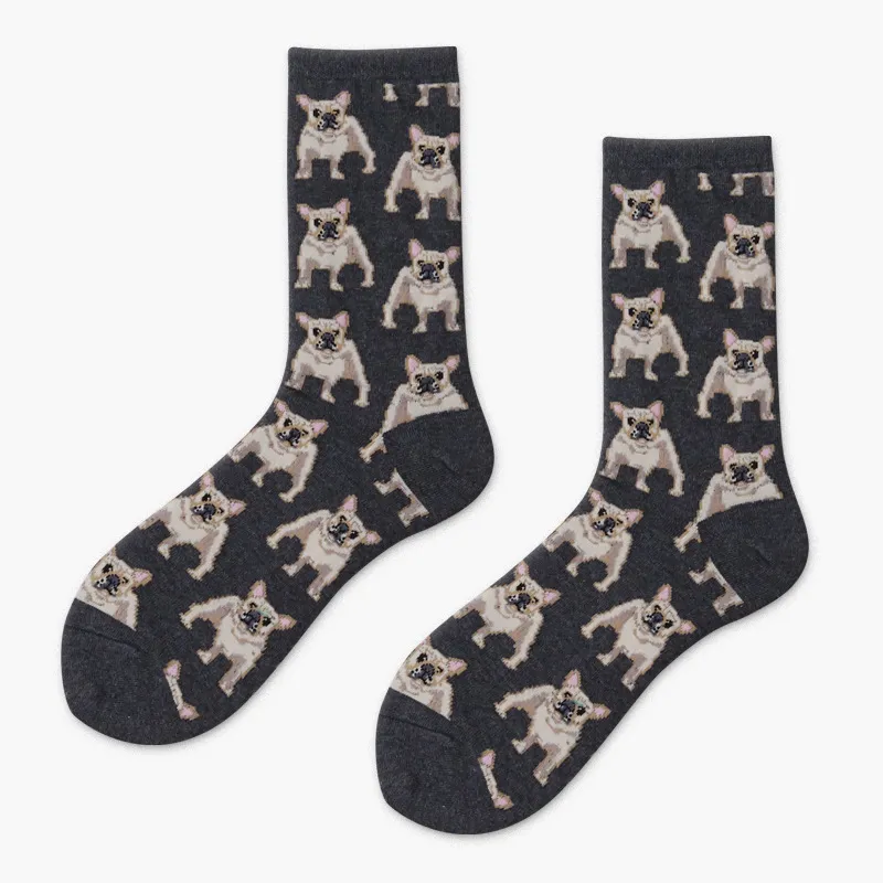 Xianghui Custom Funny Dress Jacquard Fashion Cotton Crew Socks
