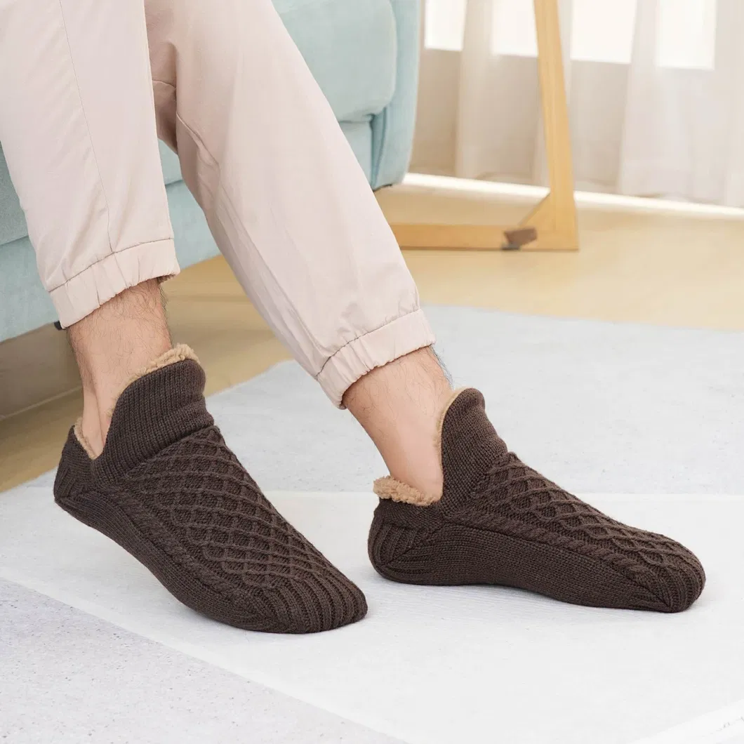Xianghui Cusom Logo Floor Thick Winter Non Slip Warm Socks for Men