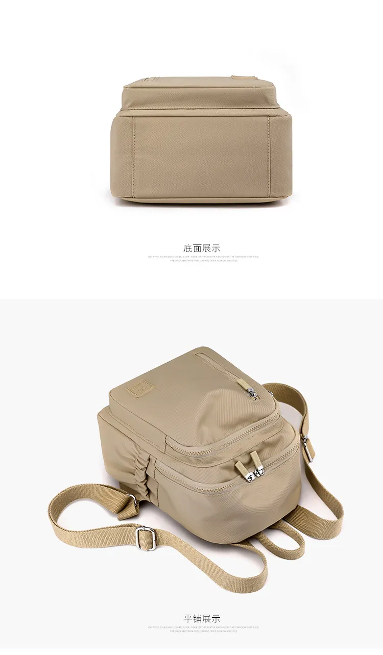 Xianghui Backpack Outdoor Travel Backpack Water Resistant Nylon Mini Handheld Women Schoolbag