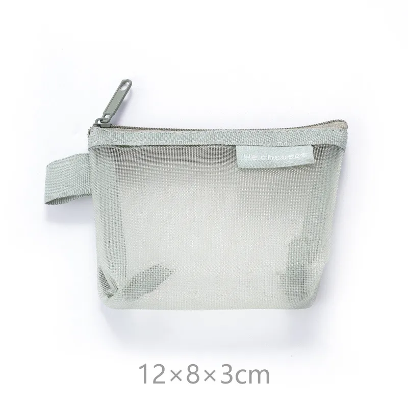 Xianghui Nylon Triangle-Mesh Change Keycard Bag Transparent Cosmetic Storage Bags
