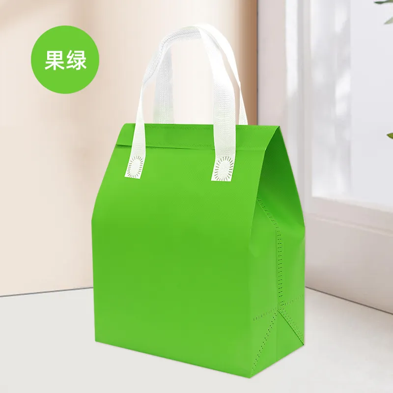 2024 Customize Non-Woven Reusable Shopping Bag Summer Cold Insulation Non-Woven Fabric Coating Waterproof and Oil Proof Bag