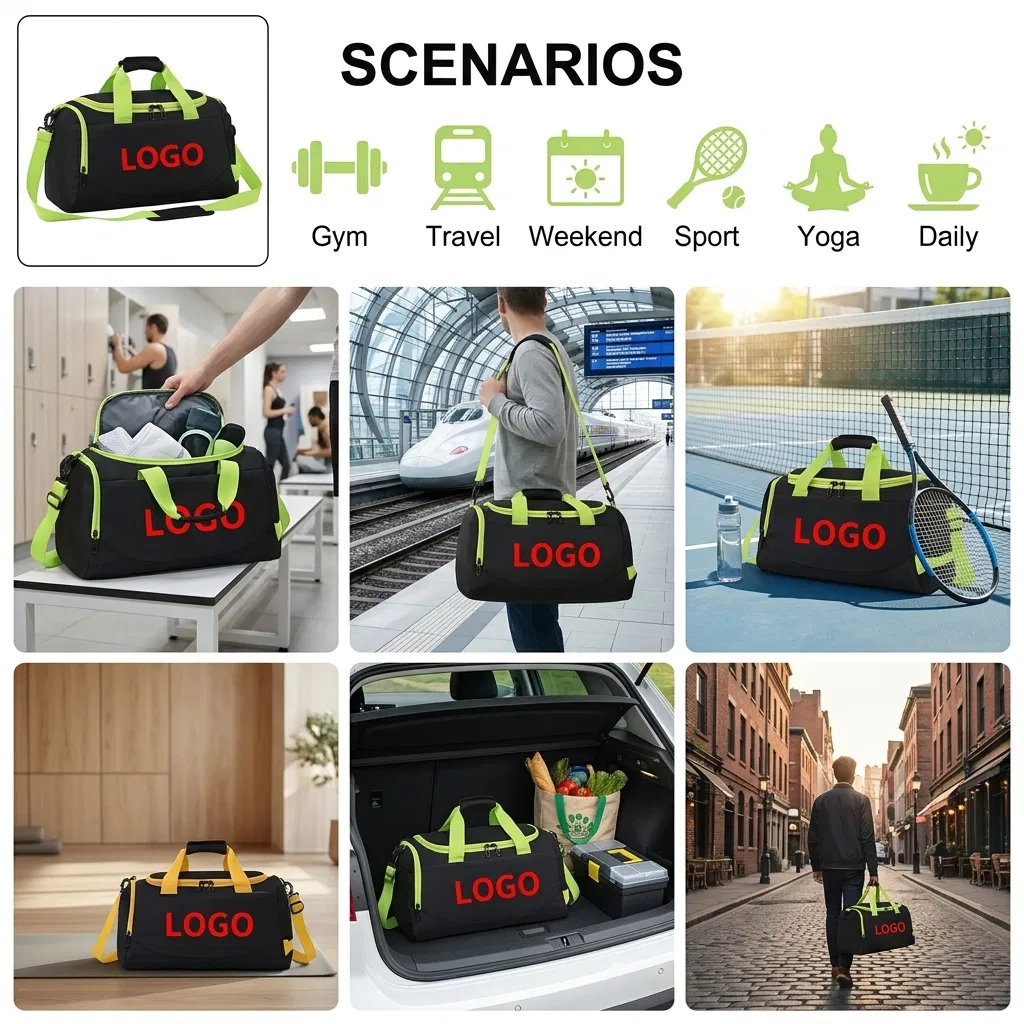 New Design Gym Bags with Low MOQ Can Customize
