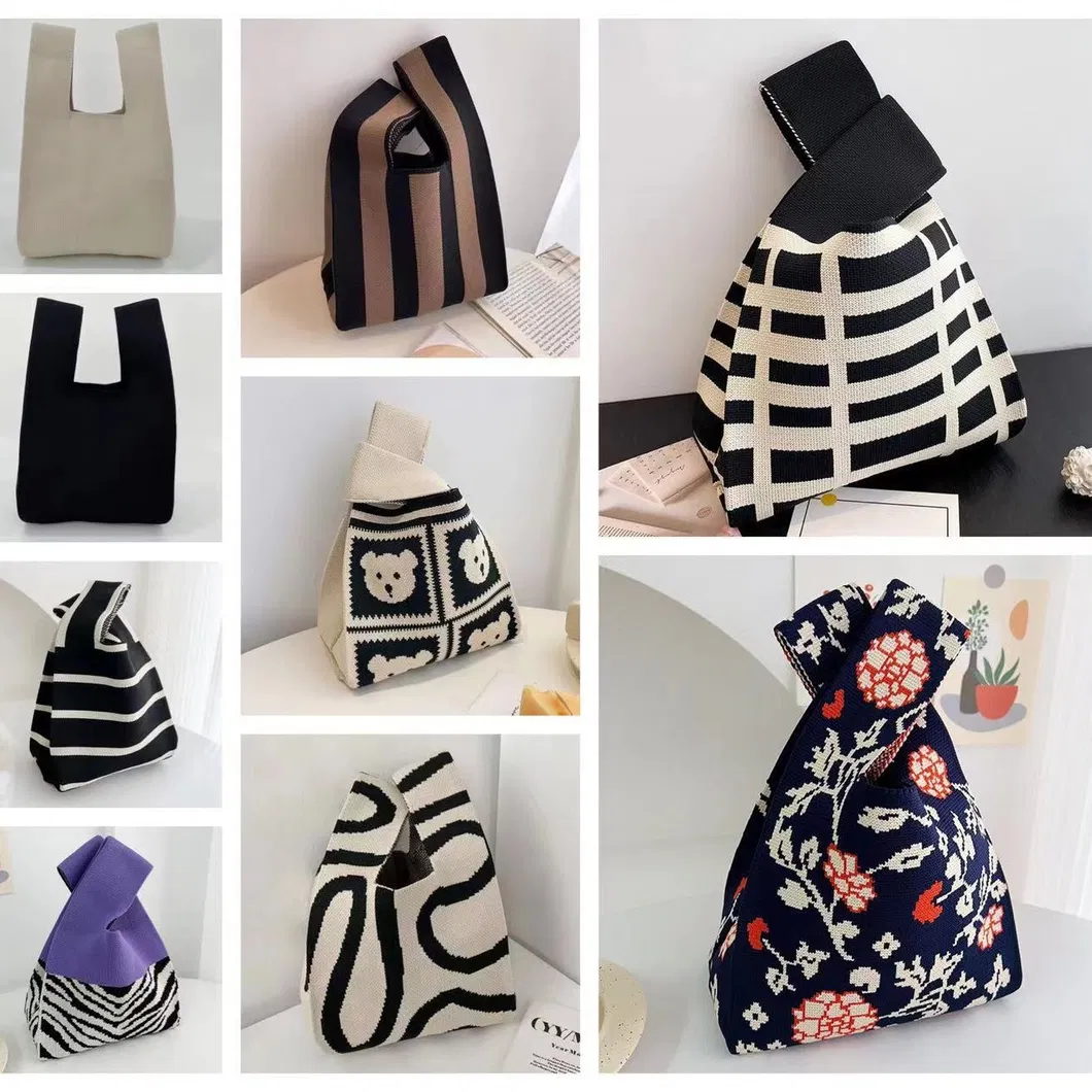 Xianghui Handbag Versatile Wrist Bag Tote Bag Polyester Woven Bagpanda Bag
