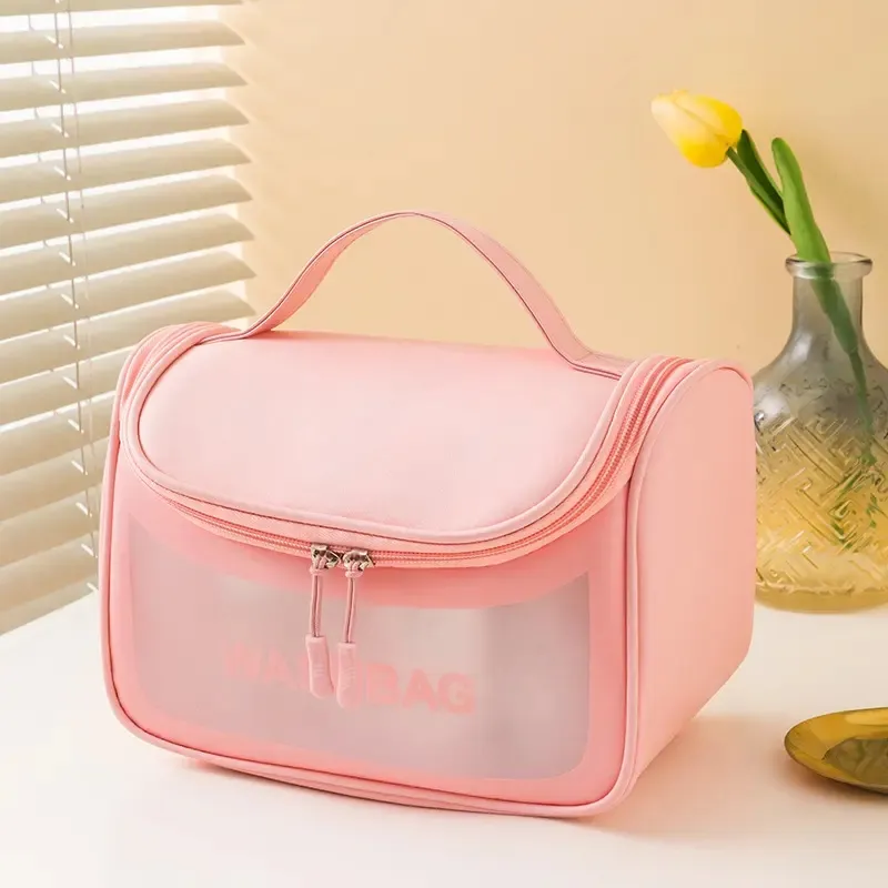 Xianghui New Transparent Women Makeup Bag Large Clear PVC Cosmetic Waterproof Makeup Cosmetic Bag
