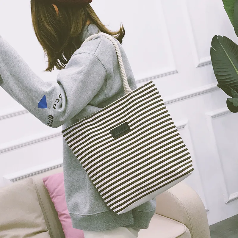 Xianghui Custom Ladies Alphabet Print Shoulder Eco Friendly Large Canvas Tote Bag