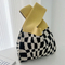 Xianghui Wholesale Vest Casual Knit Hand-Held Checkerboard Bags