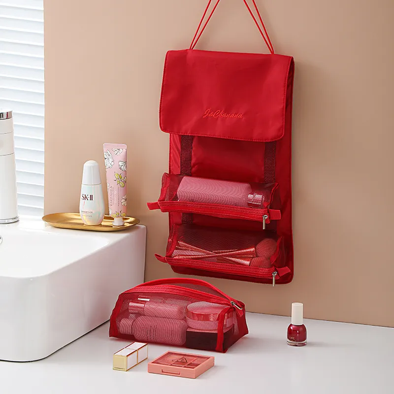 Xianghui Detachable 4-in-1 Makeup Multi-Functional Simple Travel Portable Folding Cosmetics Storage Toiletry Bag