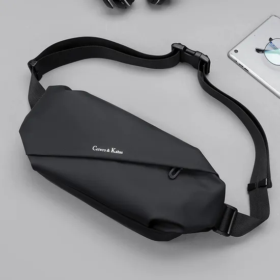 Custom Logo Wholesale Classic Waist Bag Polyester Fiber Waterproof Chest Pack Outdoor Sports Large Capacity Waist Bag Unisex