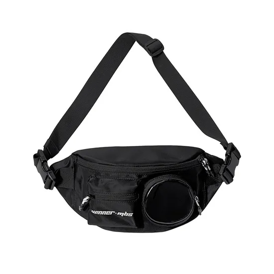 Wholesale Customized Unisex Polyester Waist Crossbody Bag Multifunctional Waterproof Zipper Closure Packable Design for Men