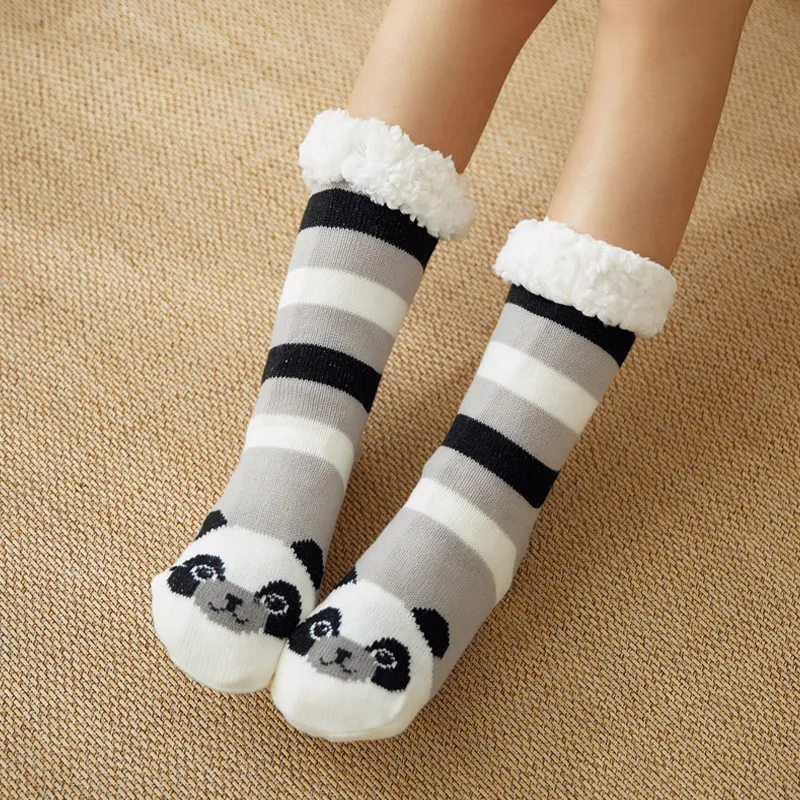 Xianghui Christmas Warm and Velvet Home Indoor Sleeping Socks