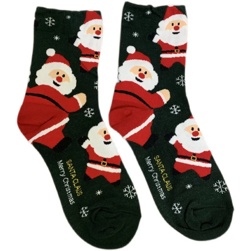 Xianghui Kikiyasocks Women's Cartoon Christmas Socks Santa Snowman Crew Socks