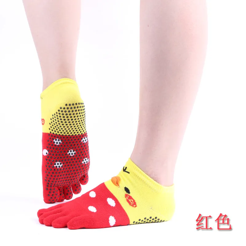 Xianghui Professional Female Non-Slip Breathable Yellow Duck Toe Dance Yoga Socks