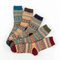 Xianghui Wholesale Vintage Thickened Rabbit Wool Ethnic Plaid MID-Tube Socks