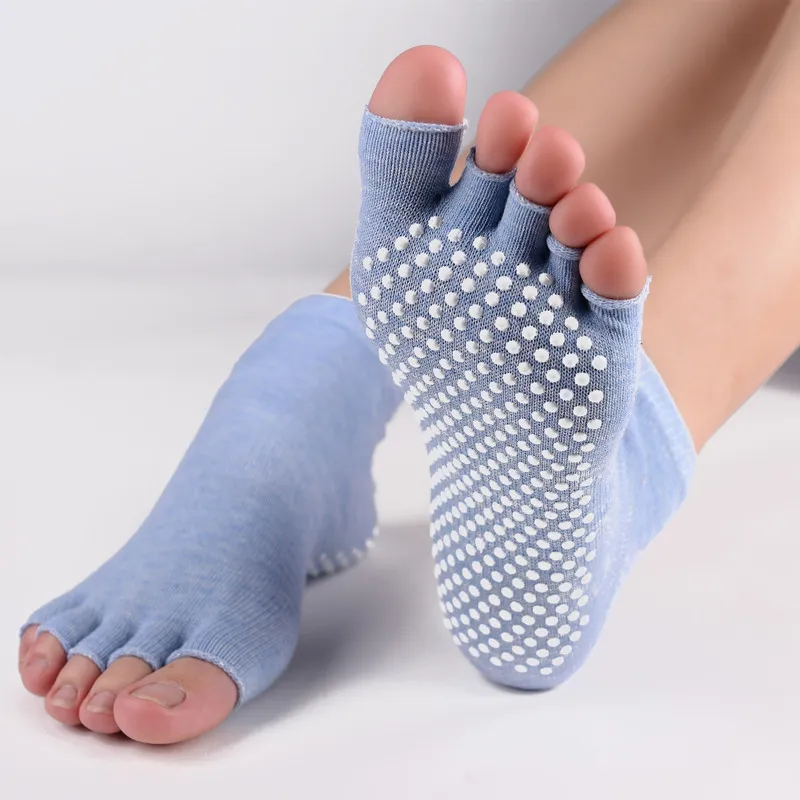 Xianghui Wholesale Custom Cotton Professional Sweat-Wicking Non-Slip Pilates Toe Yoga Socks