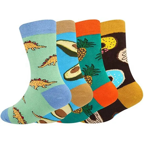 Xianghui Colorful Patterns Crew Women Happy Socks Unisex Cotton Funny Socks