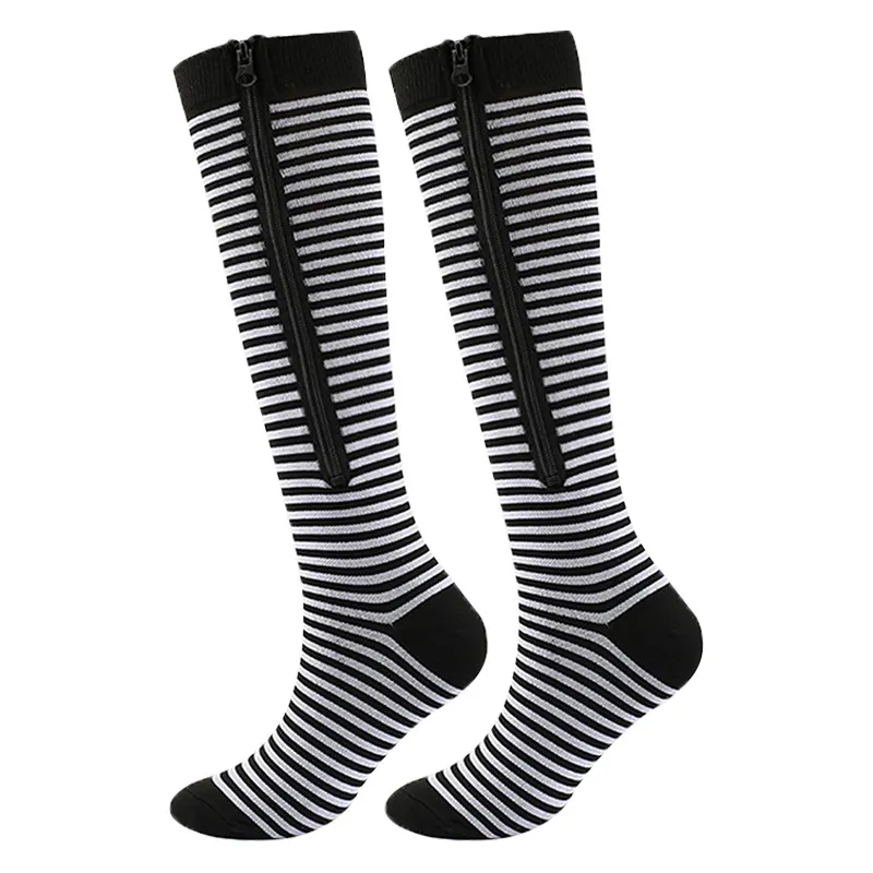 Xianghui Hot Sale Sport Type Breathable Skin and Compression Socks with Zipper