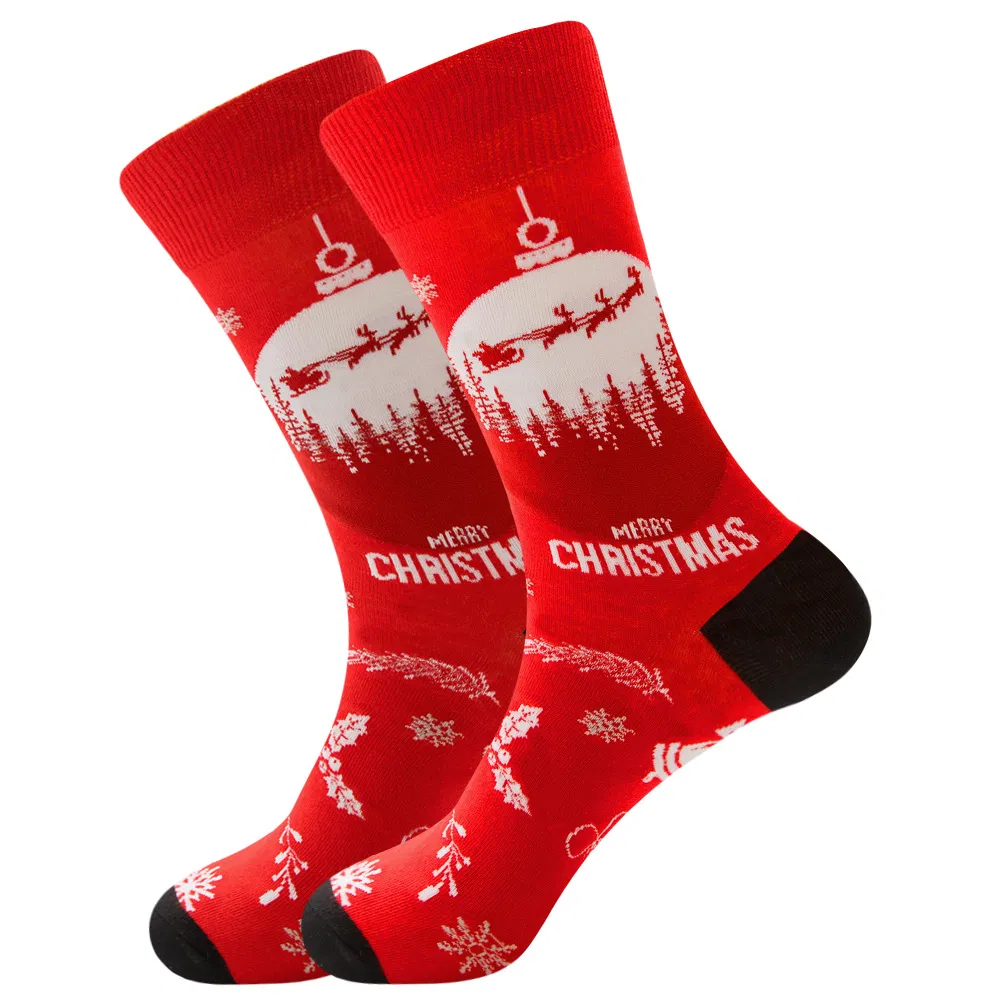Xianghui Stock Both Male and Female Elk Santa Claus Snowflake Christmas Holiday Socks