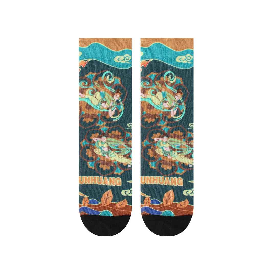 Xianghui Beautiful Quality Fabric 3D Printed Sports Custom Patterns Socks