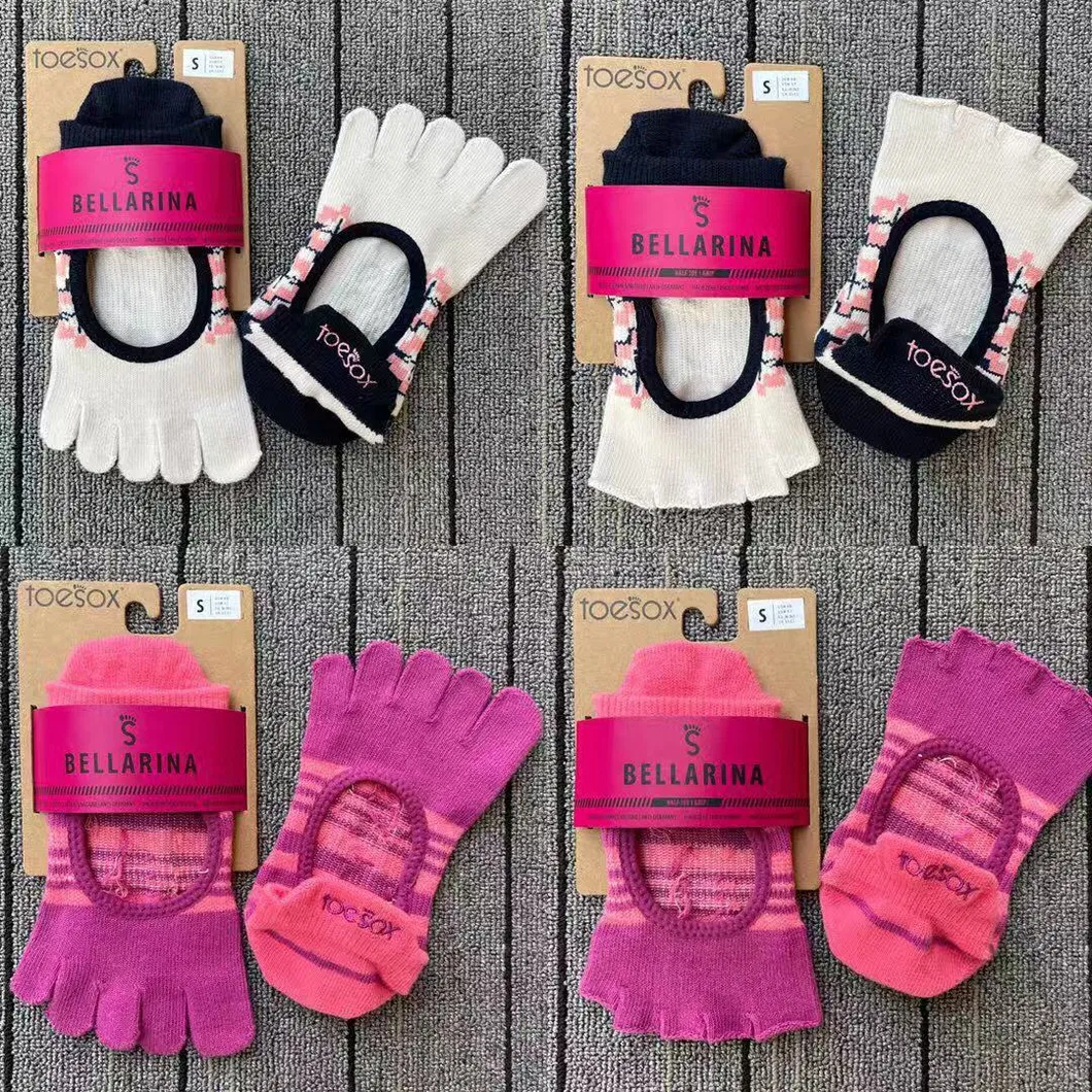Xianghui Non Slip Five Finger Toe Pamela Pilates Gym Yoga Floor Socks