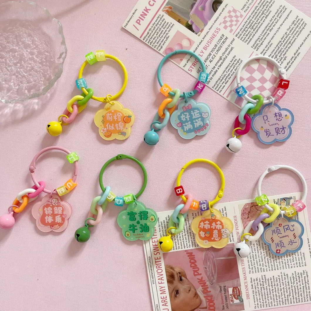 Xianghui Quality Custom Design Fashion Flower Sahpe Both Sides Acrylic Keychain