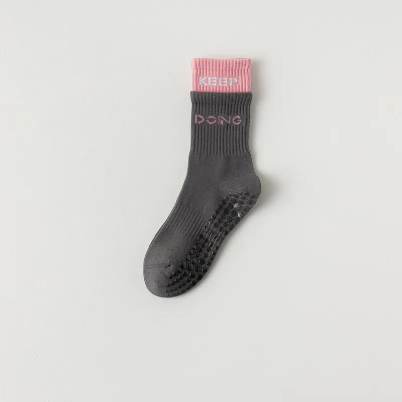 Xianghui Double Ribbed Socks Sports Running Non-Slip PVC Sole Stockings