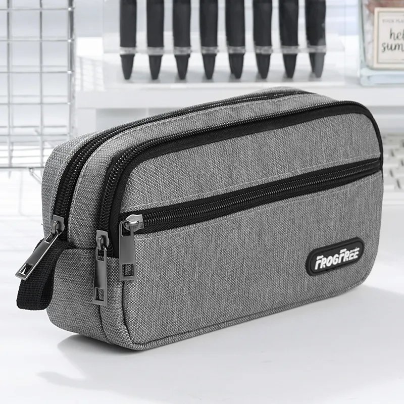 Customized Logo Wholesale Fashion Portable Pencil Case Small Student Oxford Pen Pencil Bag for School