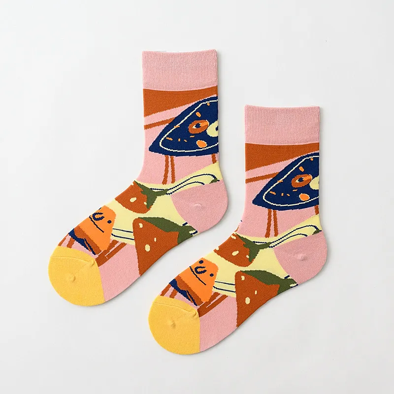 Xianghui High Quality Alien Planet Street Trendy Cotton Tube Socks